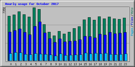 Hourly usage for October 2017