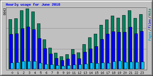 Hourly usage for June 2018