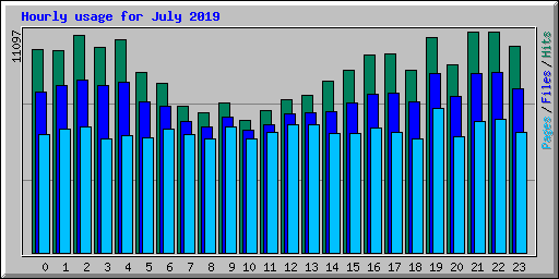 Hourly usage for July 2019