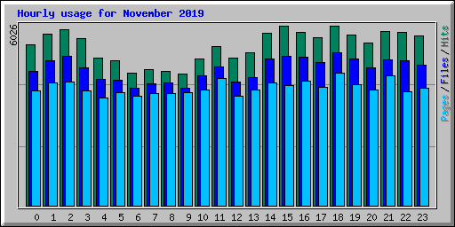 Hourly usage for November 2019