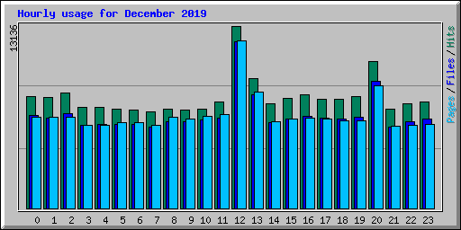 Hourly usage for December 2019
